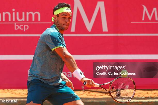 Nicolas Kicker from Argentina in action during the match between Tim Smyczek from United States of America and Nicolas Kicker from Argentina for...