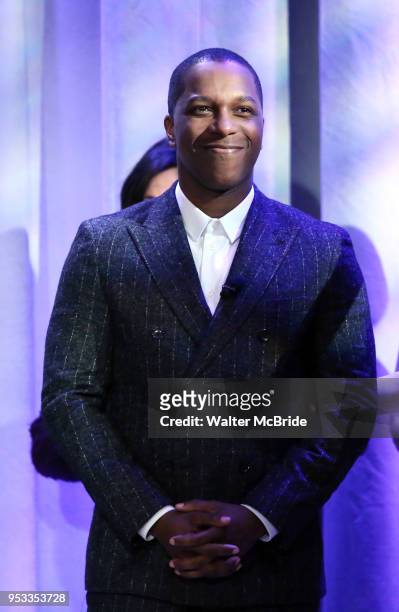 Leslie Odom Jr. Attend the 2018 Tony Awards Nominations Announcement at The New York Public Library for the Performing Arts on May 1, 2018 in New...