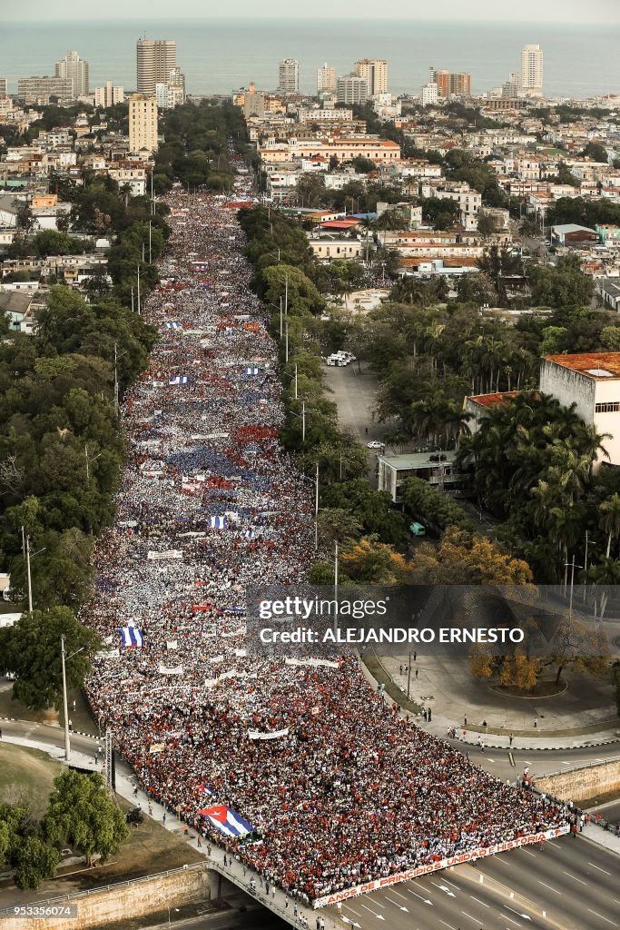 CUBA-MAYDAY-LABOUR-RALLY