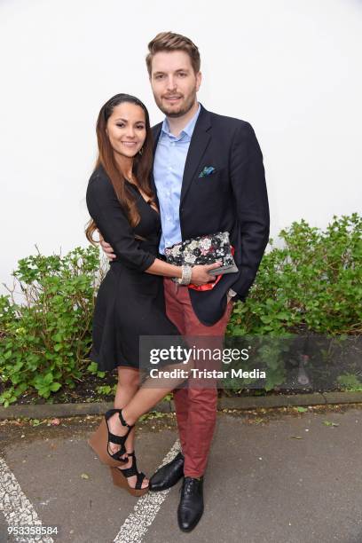 Kattia Vides and her boyfriend Patrick Weilbach during the Bild Race Day on May 1, 2018 in Gelsenkirchen, Germany.