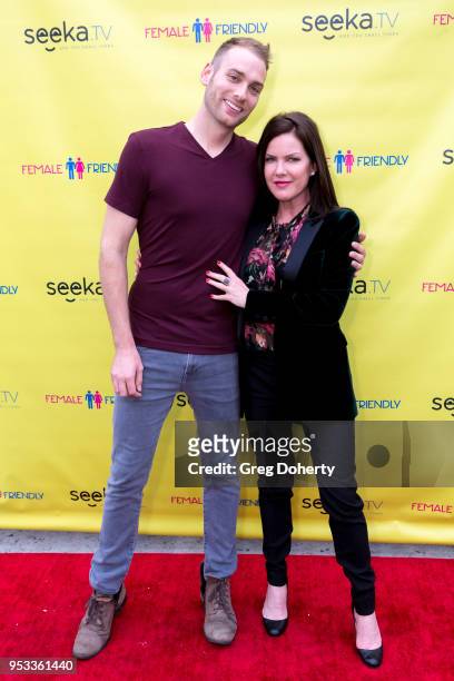 Mark Atherton and Kira Reed Lorsch attends the 'Female Friendly' Screening at The Three Clubs Hollywood Launching Now on April 30, 2018 in Los...