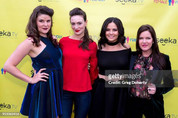 Taylor C. Baker, Natalie Mitchell, Chelsea Alana Rivera and Kira Reed Lorsch attend the 'Female Friendly' Screening at The Three Clubs Hollywood...