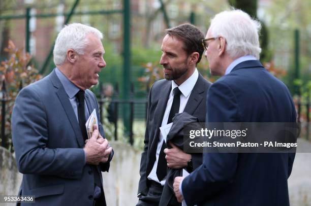 Gareth Southgate outside St Luke's and Christ Church, London, where the memorial service for former Chelsea player Ray Wilkins is being held....