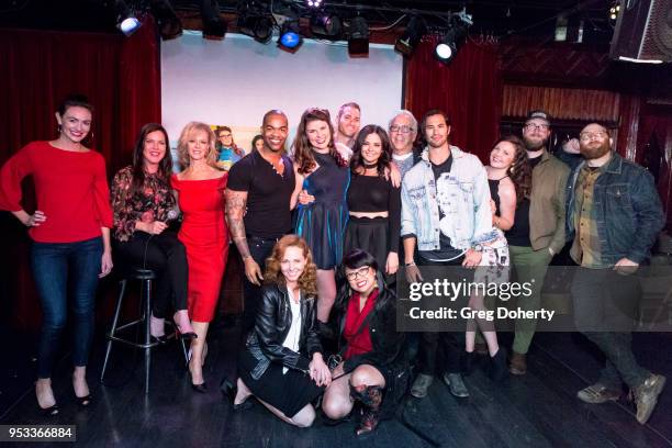 The cast and crew attend the 'Female Friendly' Screening at The Three Clubs Hollywood Launching Now on April 30, 2018 in Los Angeles, California.