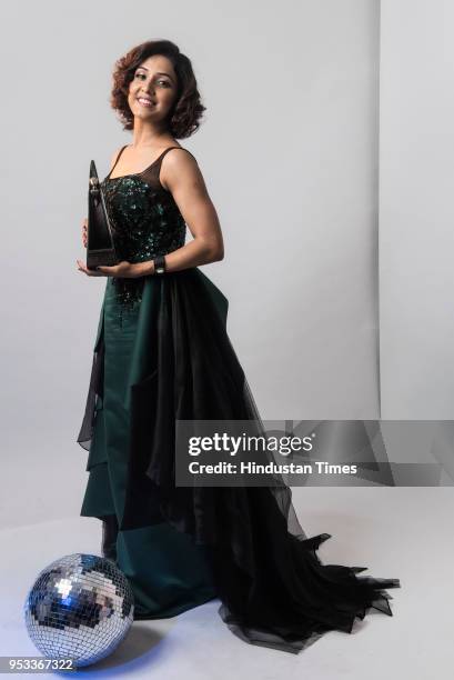 Bollywood actor Neeti Mohan poses for a profile shoot during HT India's Most Stylish Awards 2018 at Yashraj Studio, Andheri, on January 24, 2018 in...
