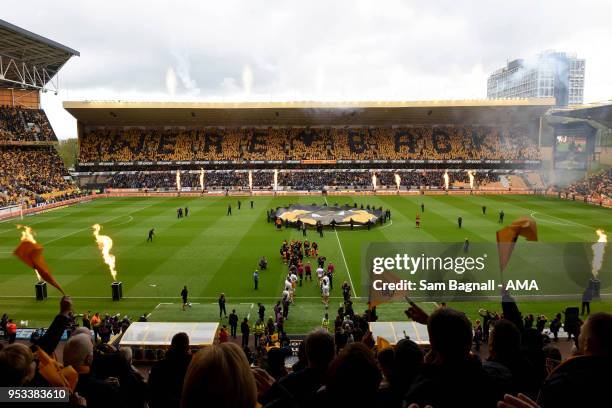 General view as Wolverhampton Wanderers fans greet the champions at Molineux during the Sky Bet Championship match between Wolverhampton Wanderers...