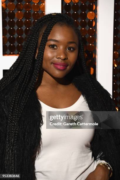 Tinea Taylor attends a special screening of 'I Feel Pretty' at Picturehouse Central on May 1, 2018 in London, England.