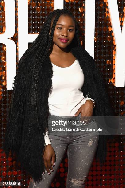 Tinea Taylor attends a special screening of 'I Feel Pretty' at Picturehouse Central on May 1, 2018 in London, England.
