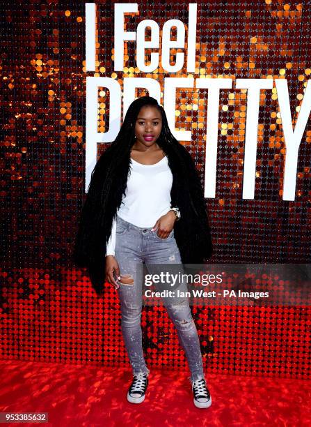 Tinea Taylor attending the special screening of I Feel Pretty held at the Picturehouse Central, Piccadilly, London. PRESS ASSOCIATION Photo. Picture...