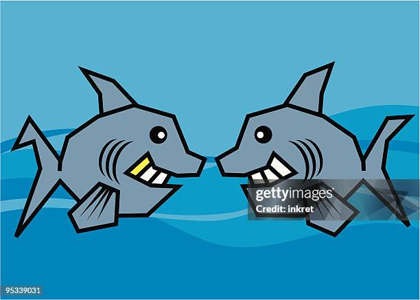 sharks - tooth cap stock illustrations