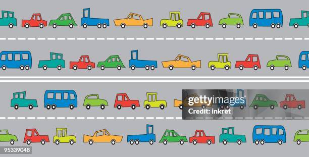 traffic - commuters crowd stock illustrations
