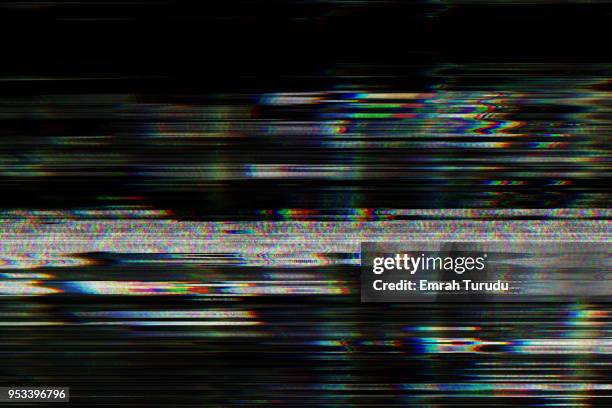 digital television glitch pattern - parasitage photos et images de collection