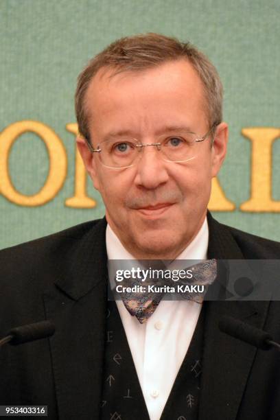 Conférence de presse de Toomas Hendrik Ilves, President de la République d'Estonie au 'Japan National Press Club' le 6 mars 2014 à Tokyo, Japon.