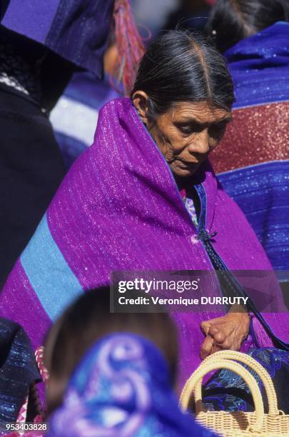 The Chamula is part of the tzotzil group which are the descendants of Mayas. San Juan Chamula village, Chiapas, Mexico.