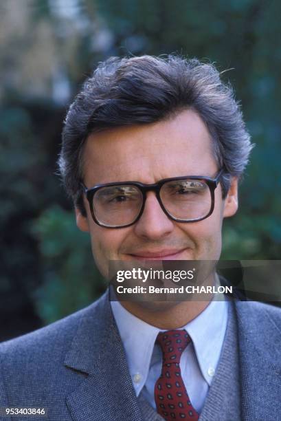 Portrait de François d'Aubert en octobre 1981 à Paris, France.