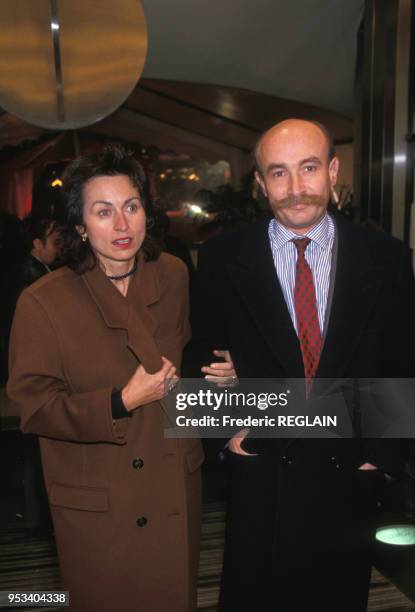 Claude Malhuret et sa femme en novembre 1988 à Paris, France.