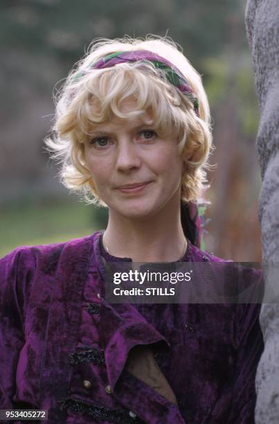 Portrait de l'actrice Mimsy Farmer à Paris dans les années 70, France. Circa 1970.