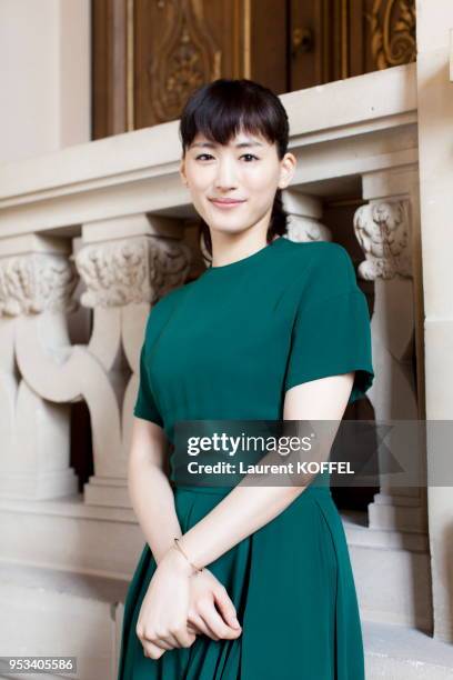 Portrait de l'actrice japonaise Haruka Ayase à Paris le 6 mai 2014, Paris, France.