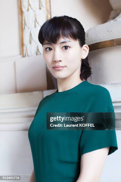 Portrait de l'actrice japonaise Haruka Ayase à Paris le 6 mai 2014, Paris, France.