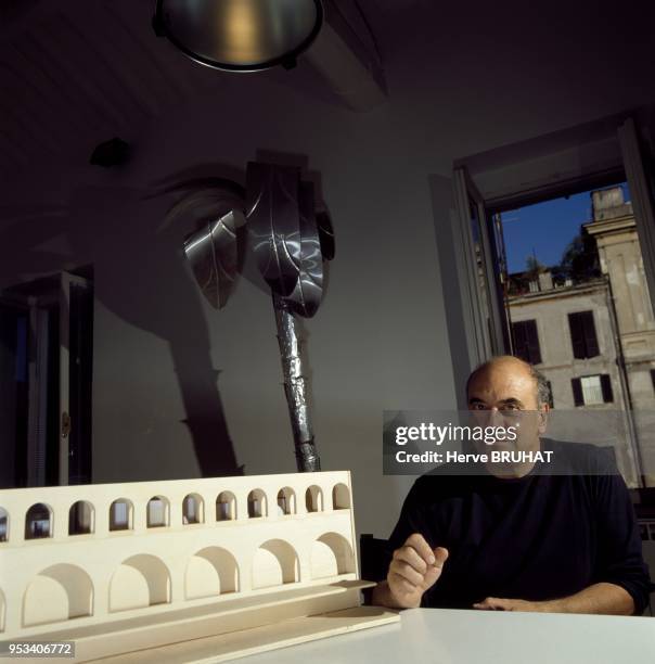 Portrait de l''architecte Massimiliano Fuksas a Rome en Italie.