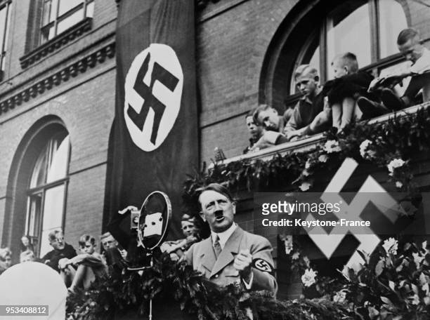 Discours d'Adolf Hitler à Elbing en Prusse Orientale en Allemagne, le 5 octobre 1935.