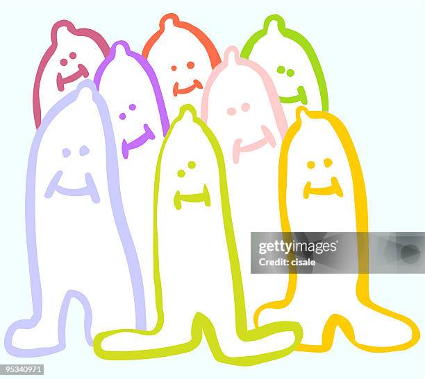 condom crew - virgin stock illustrations