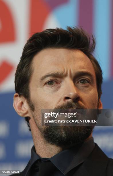 Hugh Jackman attends 'Miserables' press conference during the 63rd Berlinale International Film Festival on February 09, 2013 in Berlin, Germany.