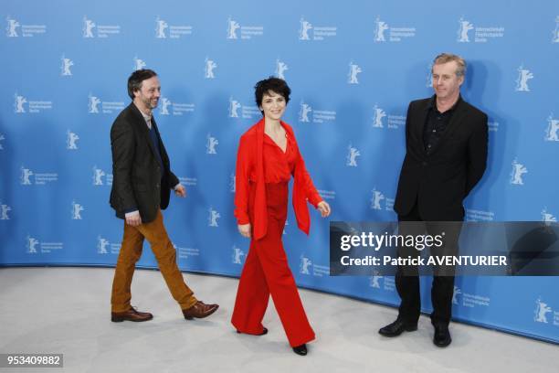 Bruno Dumont ,Juliette Binoche, Jean-Luc Vincent for the movie "Camille Claudel 1915" during the 63rd Berlinale International Film Festival on...