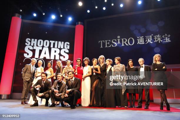 The winners of 'Shooting Stars' award, Arta Dobroshi, Christa Theret, Nermina Lukac, Saskia Rosendahl, Laura Birn, Luca Marinelli, Jure Henigman,...