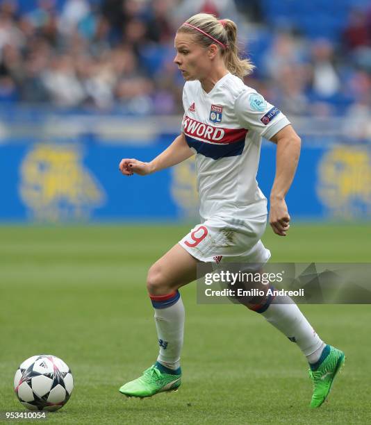 Eugenie Le Sommer of Olympique Lyonnais in action during the UEFA Women's Champions League, Semi Final Second Leg match between Olympique Lyonnais...