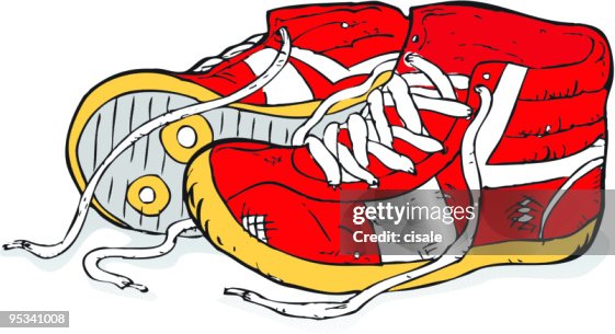 Red Sneakers. Red Sneakers.