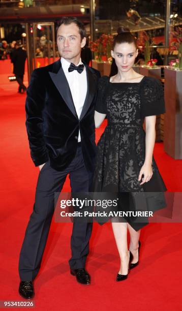 Jude Law and Rooney Mara attend 'Side Effects' premiere during the 63rd Berlinale International Film Festival on February 12, 2013 in Berlin, Germany.