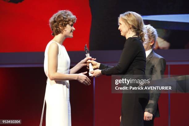 The winner of 'Shooting Stars' award, Carla Juri;A jury select the most notable up-and-coming actors from europe, during the 63rd Berlinale...