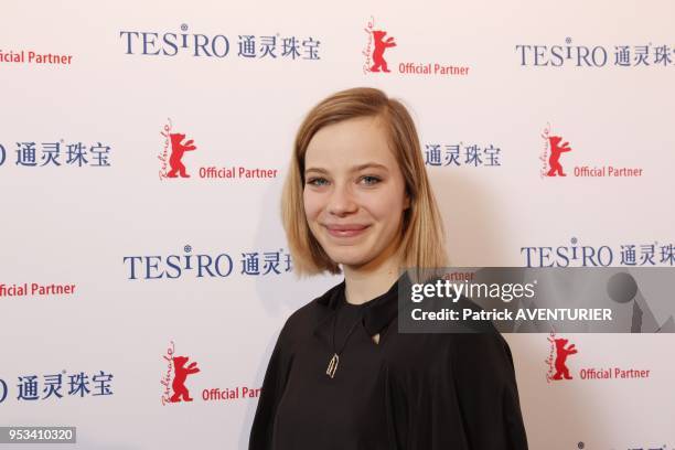 The winer of 'Shooting Stars' award the actress Saskia Rosendahl from Germany receive a jewellery from Tesiro;a jury select the most notable...