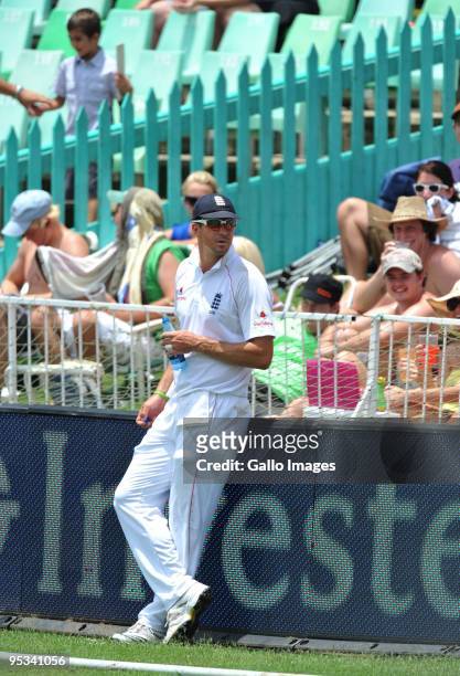 Kevin Pietersen of England during day 1 of the 2nd test match between South Africa and England from Sahara Stadium Kingsmead on December 26, 2009 in...