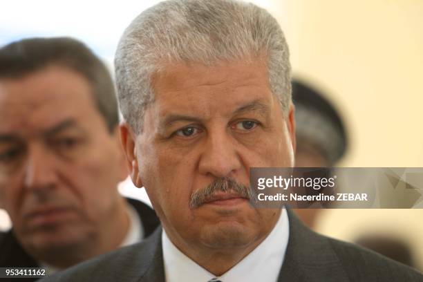 Abdelmalek Sellal, 1er ministre algerien lors de sa visite le 12 decembre 2013 dans la ville de Tlemcen, Algerie.