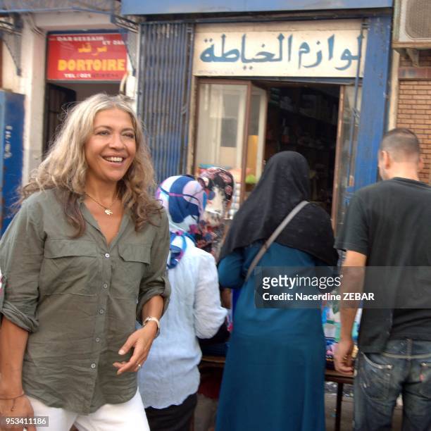 Marie-Christine Saragosse on street on September 8, 2012 in Algier's, Algeria. The Elysee has approved the appointment by the CSA of Marie Christine...