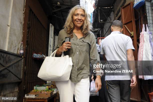 Marie-Christine Saragosse on street on September 8, 2012 in Algier's, Algeria. The Elysee has approved the appointment by the CSA of Marie Christine...