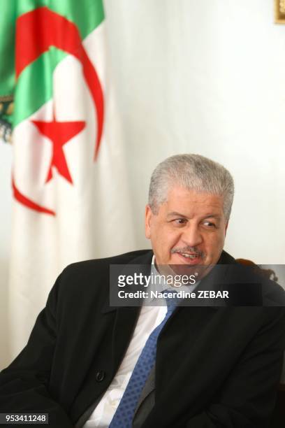 Abdelmalek Sellal, 1er ministre algerien lors de sa visite le 12 decembre 2013 dans la ville de Tlemcen, Algerie.