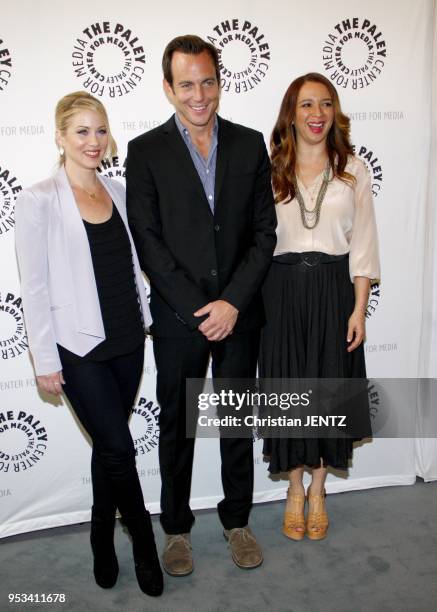 Will Arnett, Christina Applegate and Maya Rudolph at the Paley Center For Media Presents An Evening With "Up All Night" held at the Paley Center for...