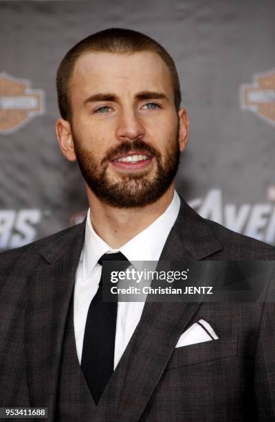 Chris Evans at the Los Angeles Premiere of "The Avengers" held at the Grauman's Chinese Theater in Los Angeles, USA on April 11, 2012.