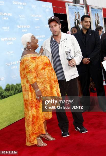 Adam Sandler and Luenell Campbell at the Los Angeles premiere of "That's My Boy" held at the Westwood Village Theater, Los Angeles, USA on June 4,...