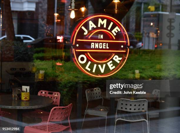 General view of Jamie Oliver's restaurant chain Jamie's Italian near the Angel on April 29, 2018 in London, England.