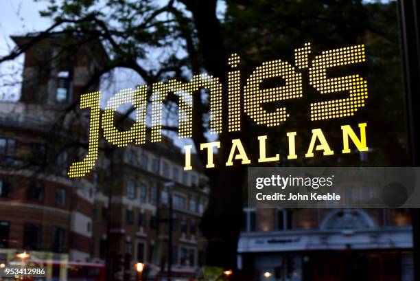 General view of Jamie Oliver's restaurant chain Jamie's Italian near the Angel on April 29, 2018 in London, England.