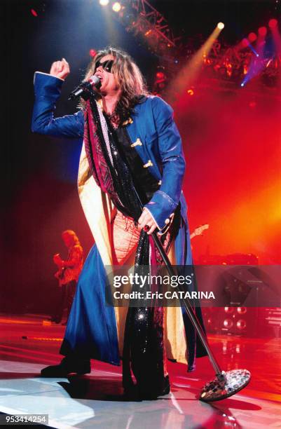 Le groupe Aerosmith en concert le 8 juin 1997 à Lyon, France.