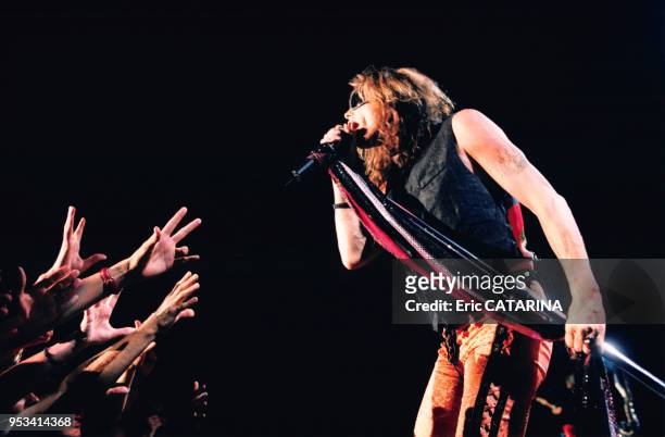 Le groupe Aerosmith en concert le 8 juin 1997 à Lyon, France.