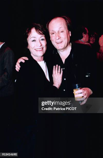 Annie Girardot et Frédéric Botton au théatre des Bouffes du Nord len juin 1996, Paris, France.