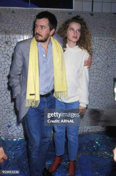 Jean-Jacques Beinex et Isabelle Pasco le 5 janvier 1988 à Paris, France.