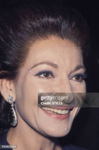 Portrait de Maria Callas à Paris dans les années 60, France. Circa 1960.