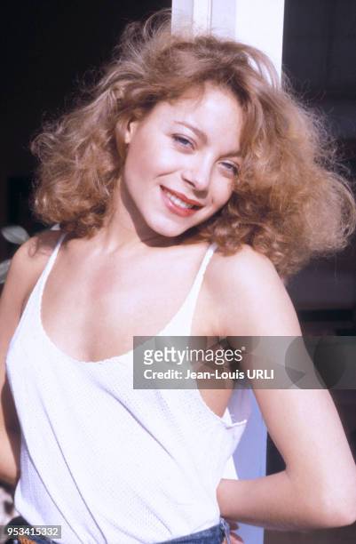 Portrait de l'actrice française Grace de Capitani dans les années 80, france. Circa 1980.